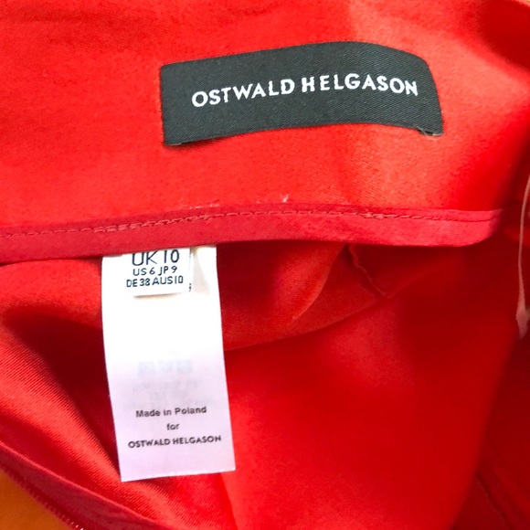 Ostwald helgason striped skirt in red multi stripe - Picture 4 of 8